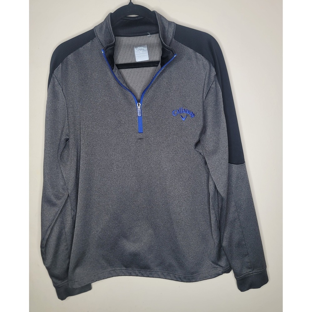 Callaway 1/4 Zip Pullover Men's Medium Gray Golf Jacket Athletic Lightweight‎